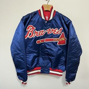 Vintage Atlanta Braves Starter Jacket Mens Size XL Satin 90s Embroidered MLB